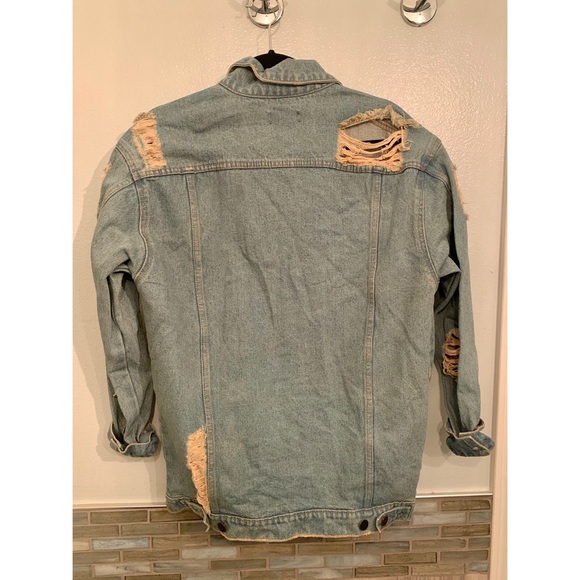 Oversized ripped jean jacket - Picture 4 of 6
